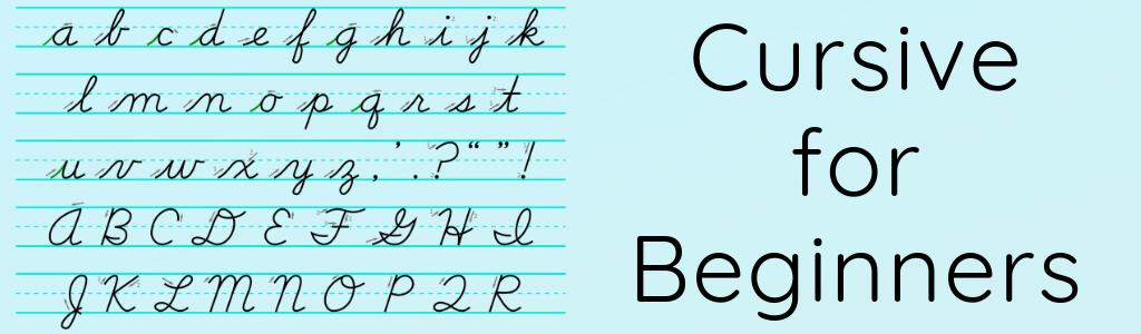 Cursive Writing for Beginners banner