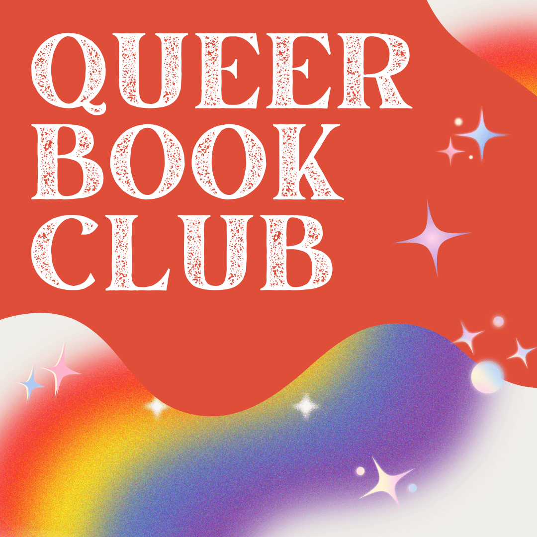 Queer Book Club, rainbows and sparkles