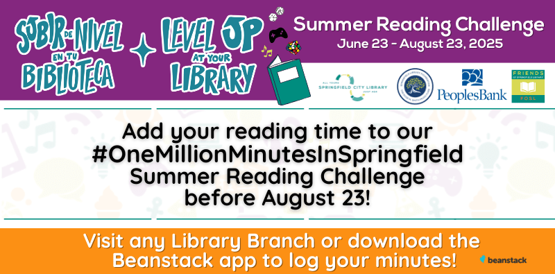 Promotion of Summer Reading Challenge and call to add reading minutes to community total