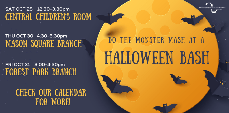 Do the monster mash at a halloween bash! Click the image to go to our calendar and see a listing of Halloween parties and themed events this October.