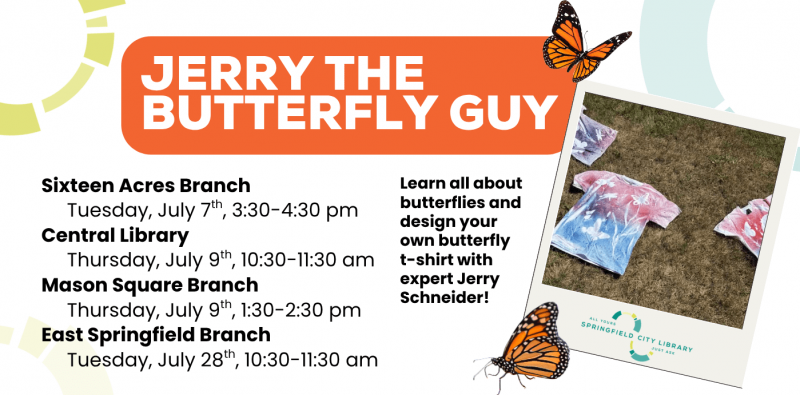 HOME PAGE SLIDERS (51) Image of tshirts made with Butterfly expert, Jerry Schneider