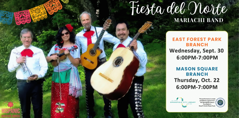 Fiesta Del Norte Letter Size Flyer (multi-branch) 2026 (2) Photograph of three-piece mariachi band in traditional attire with event details