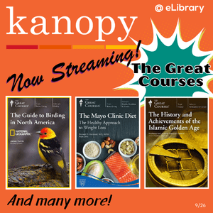 Great Courses streaming on kanopy this month
