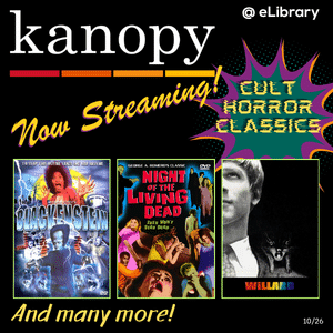 Cult horror classics this month on Kanopy